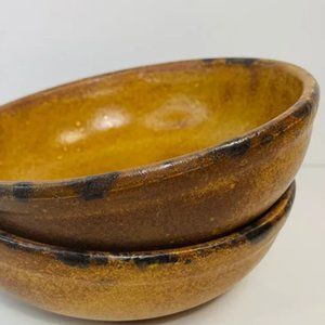 Vintage Set of 2 Brown McCoy Bowls #1413